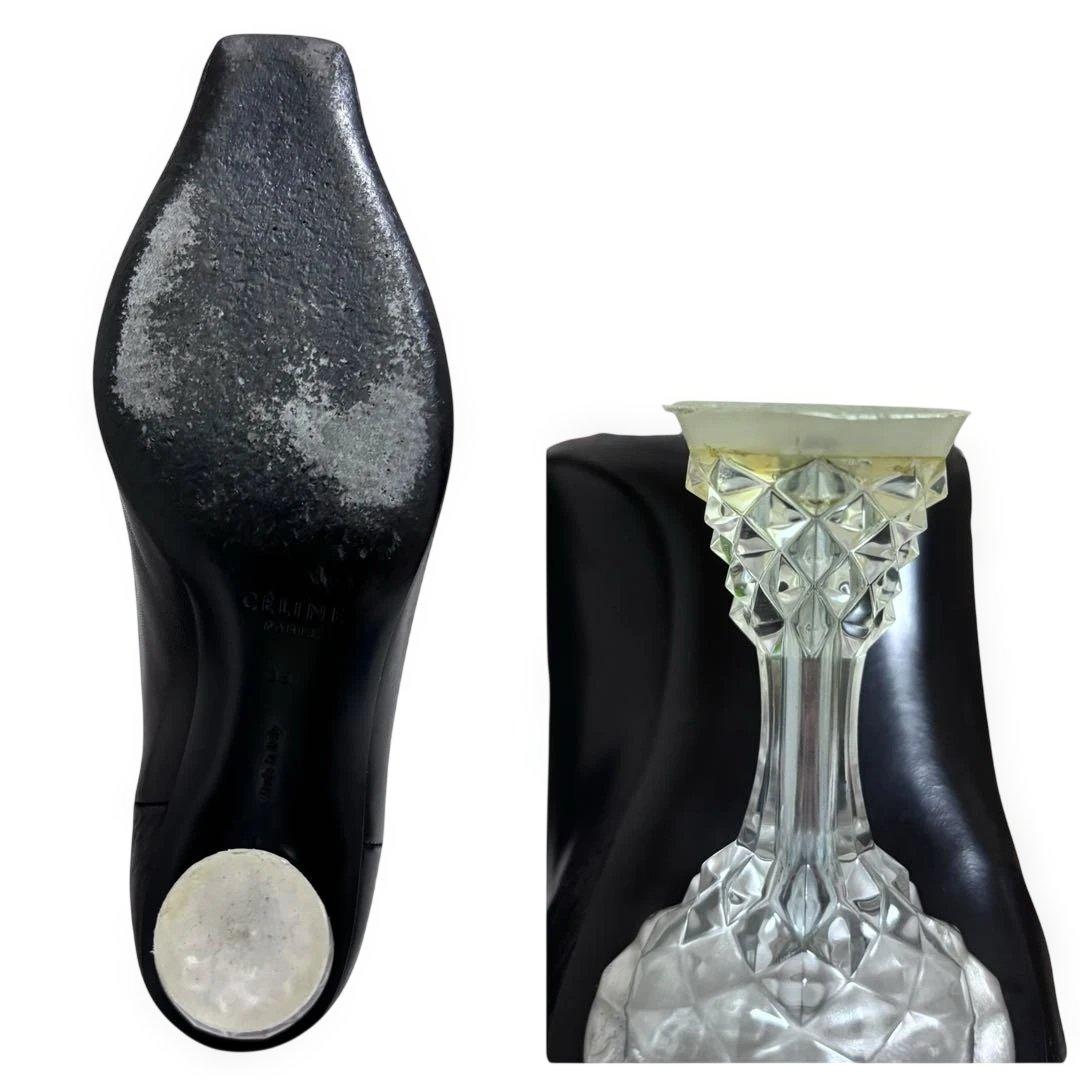 希少◎CELINE フィービー期 シャンデリアヒール ブーティー 35 ブラック