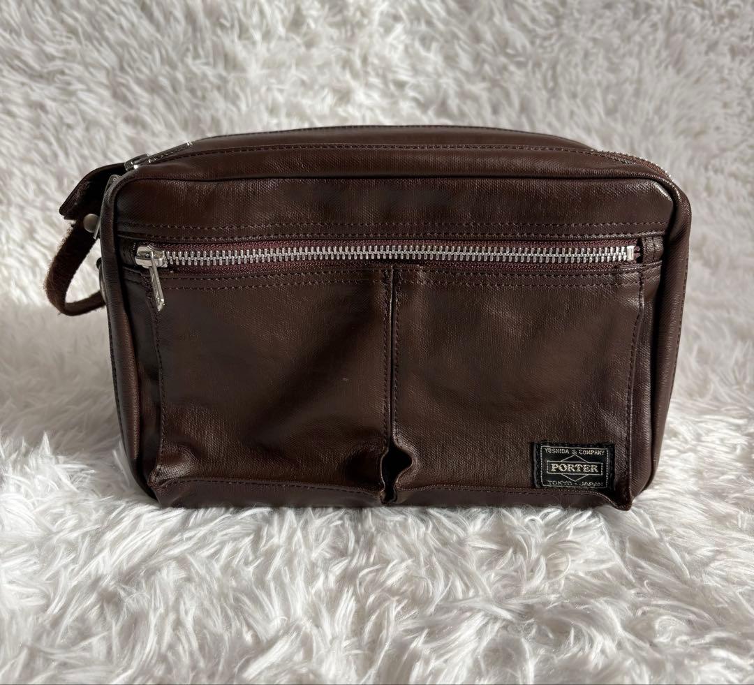 PORTER ポーター カメラバッグ ショルダーバッグ 茶
