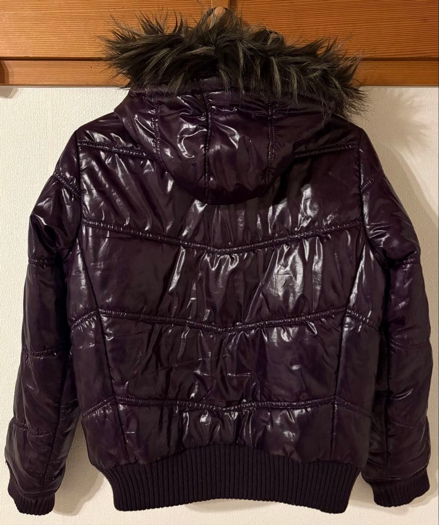 ［L様 限定] spinalh 紫 ファー 光沢ブルゾン ジャケットY2K 平成