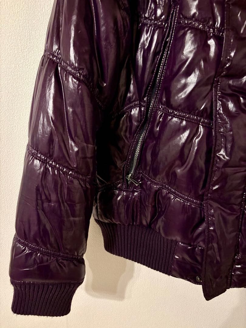 ［L様 限定] spinalh 紫 ファー 光沢ブルゾン ジャケットY2K 平成