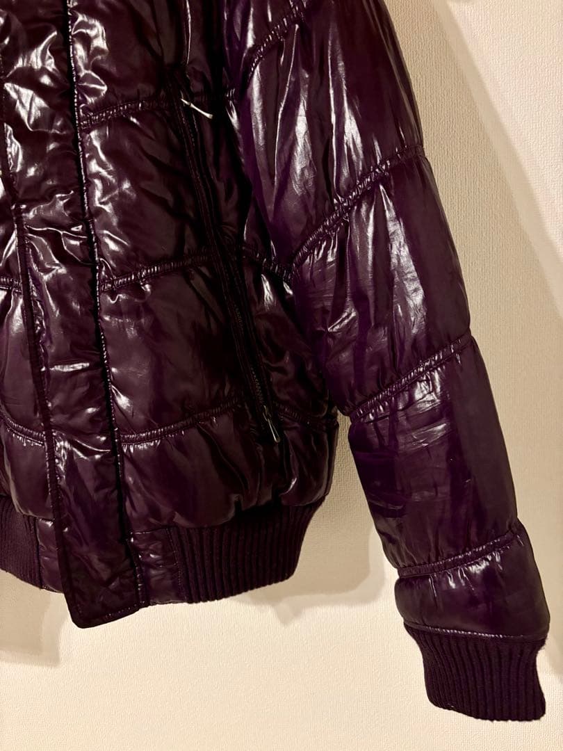 ［L様 限定] spinalh 紫 ファー 光沢ブルゾン ジャケットY2K 平成