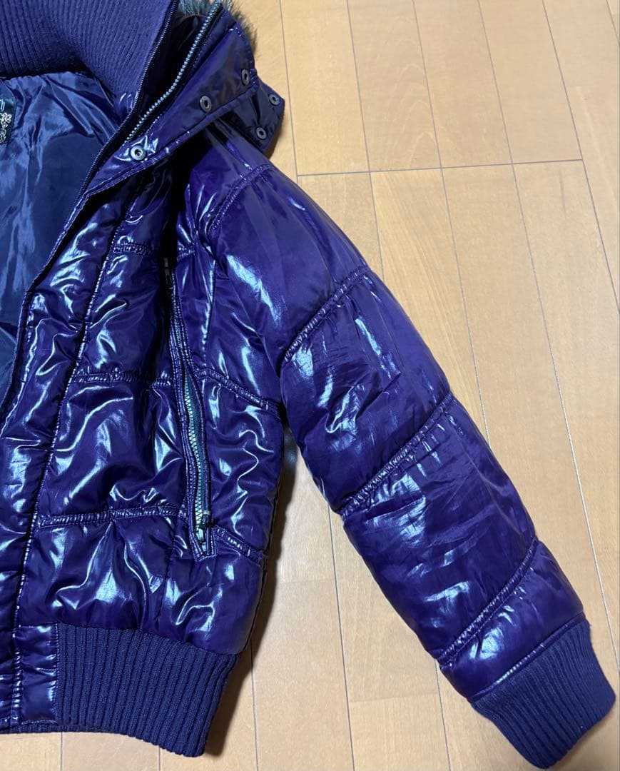 ［L様 限定] spinalh 紫 ファー 光沢ブルゾン ジャケットY2K 平成