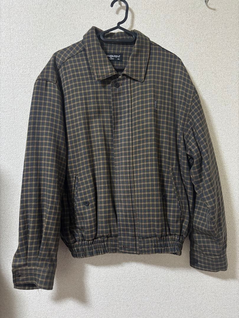 【怪獣】イヴ・サンローラン　チェック　ブルゾン