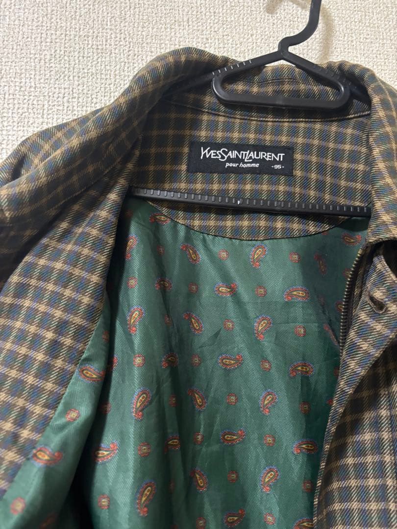 【怪獣】イヴ・サンローラン　チェック　ブルゾン