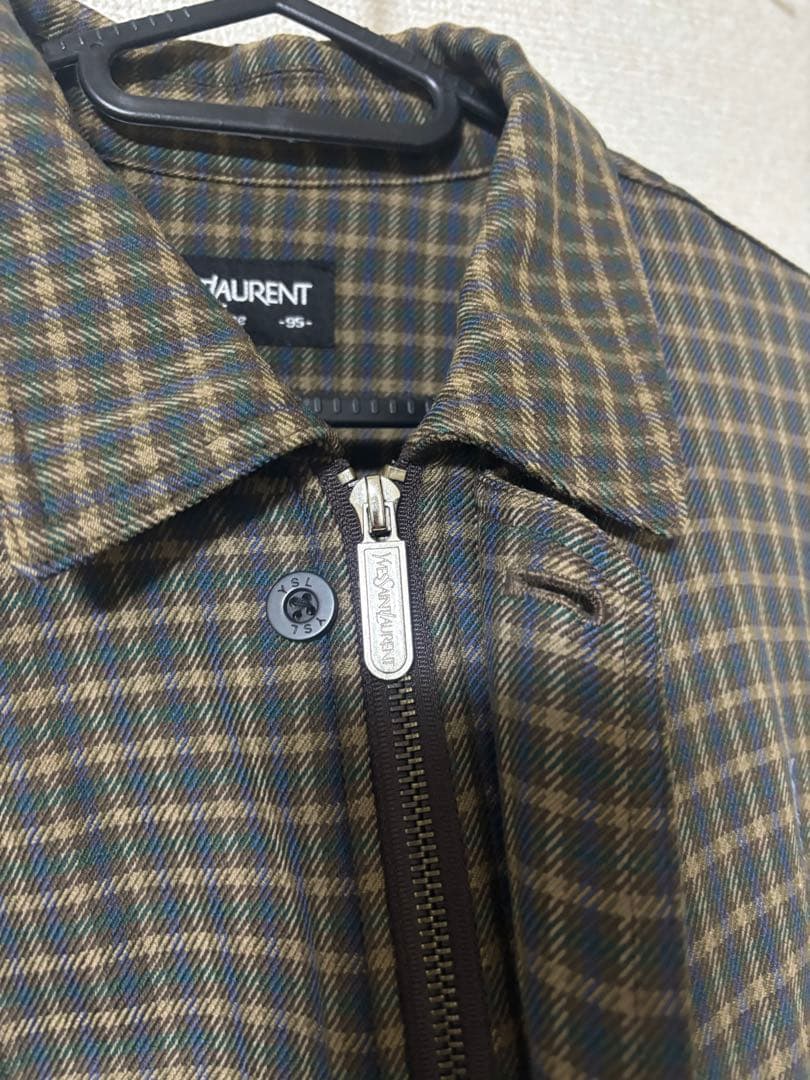 【怪獣】イヴ・サンローラン　チェック　ブルゾン