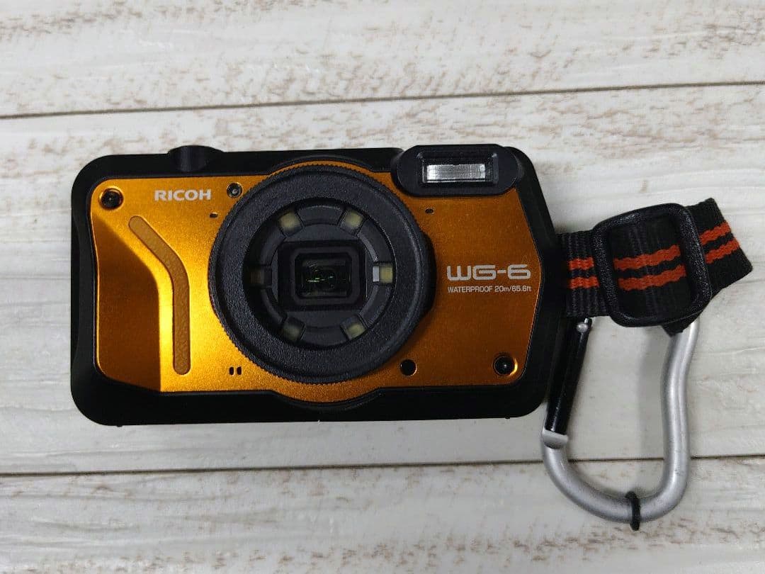 RICOH WG-6 オレンジ 防水デジカメ R02050 ★付属品付★