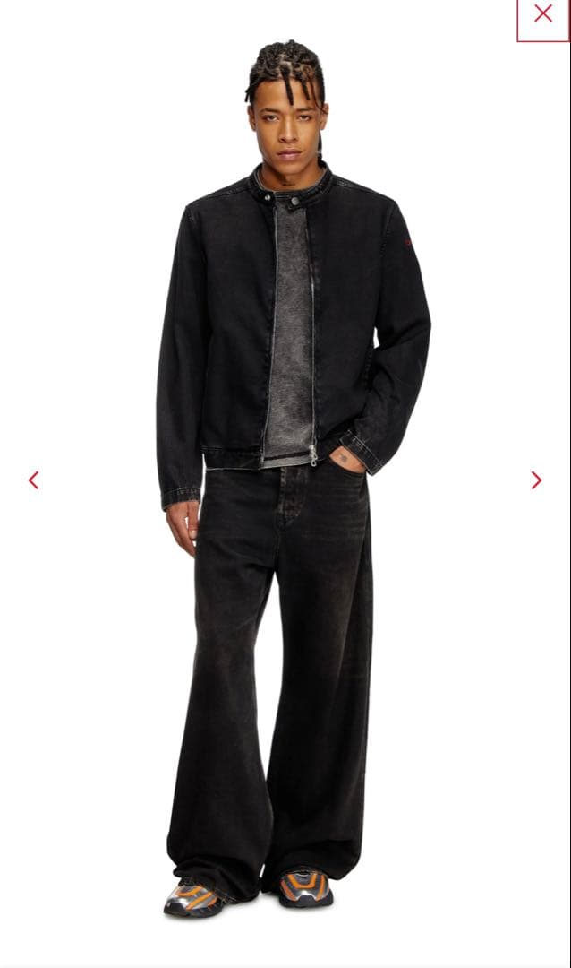 DIESEL ブラックデニム gloryジャケット