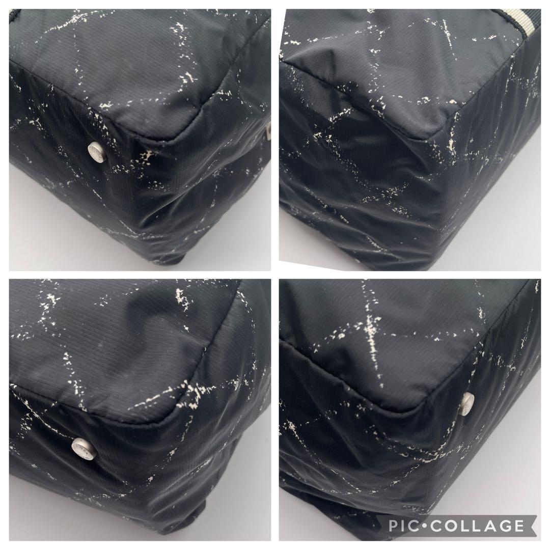 CHANEL シャネル 旧トラベルライン ボストンバッグ ブラック系