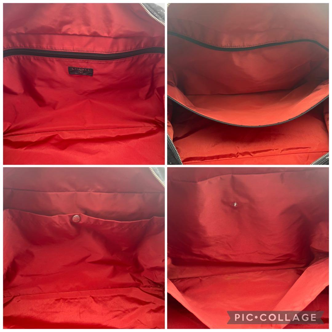 CHANEL シャネル 旧トラベルライン ボストンバッグ ブラック系