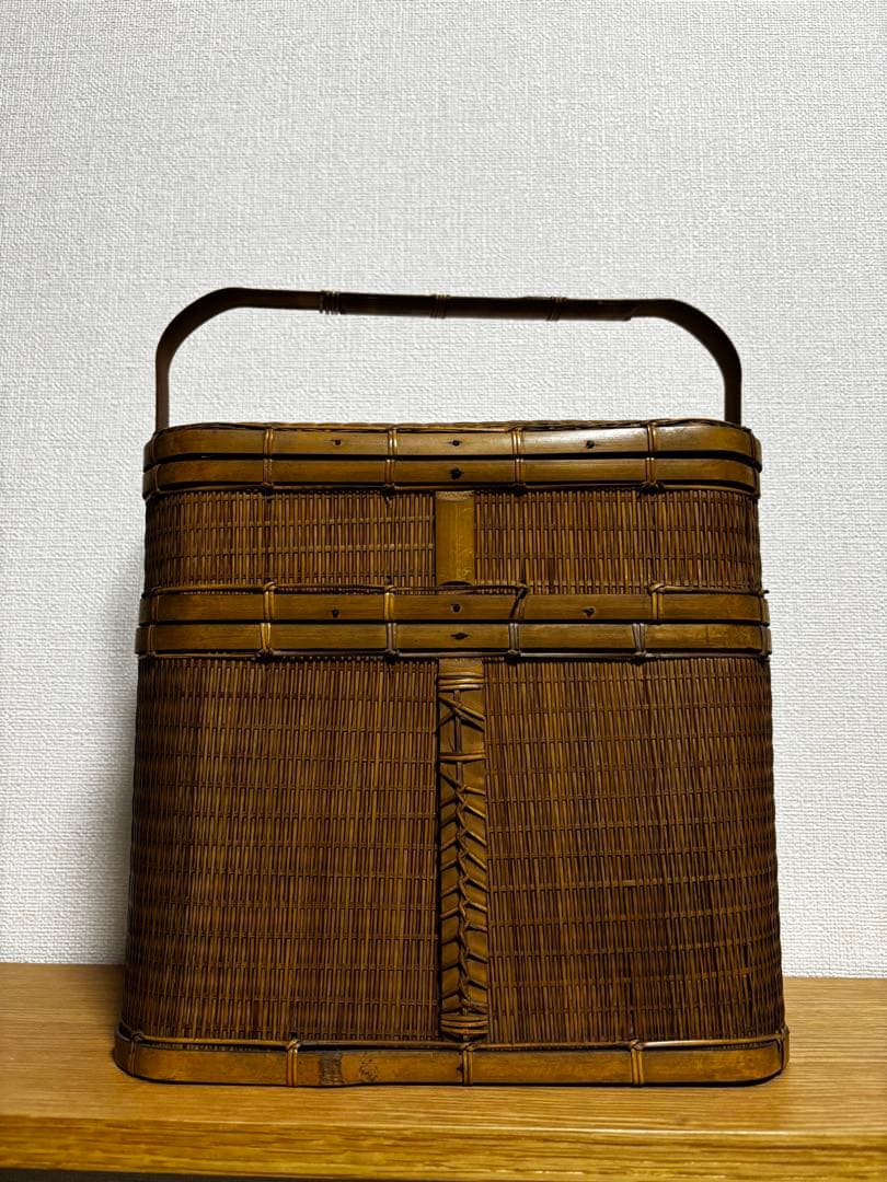 レトロ　竹細工　竹籠　インテリア