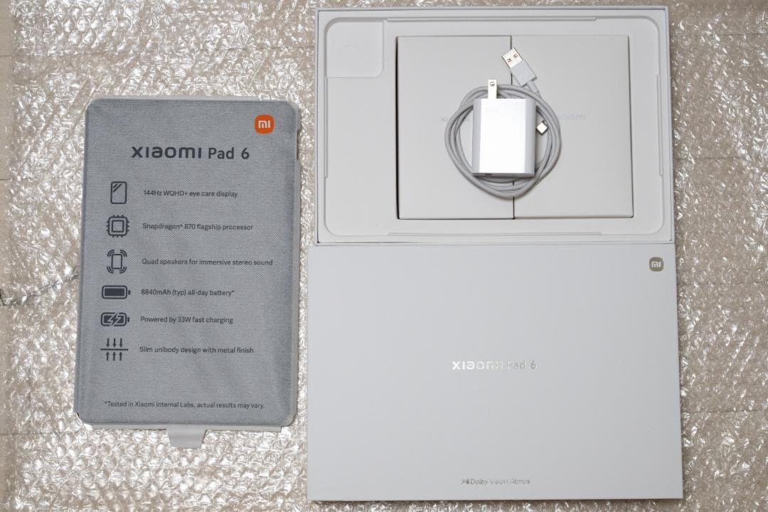 【ほぼ未使用】Xiaomi Pad 6 (6GB + 128GB Wi-fi版)