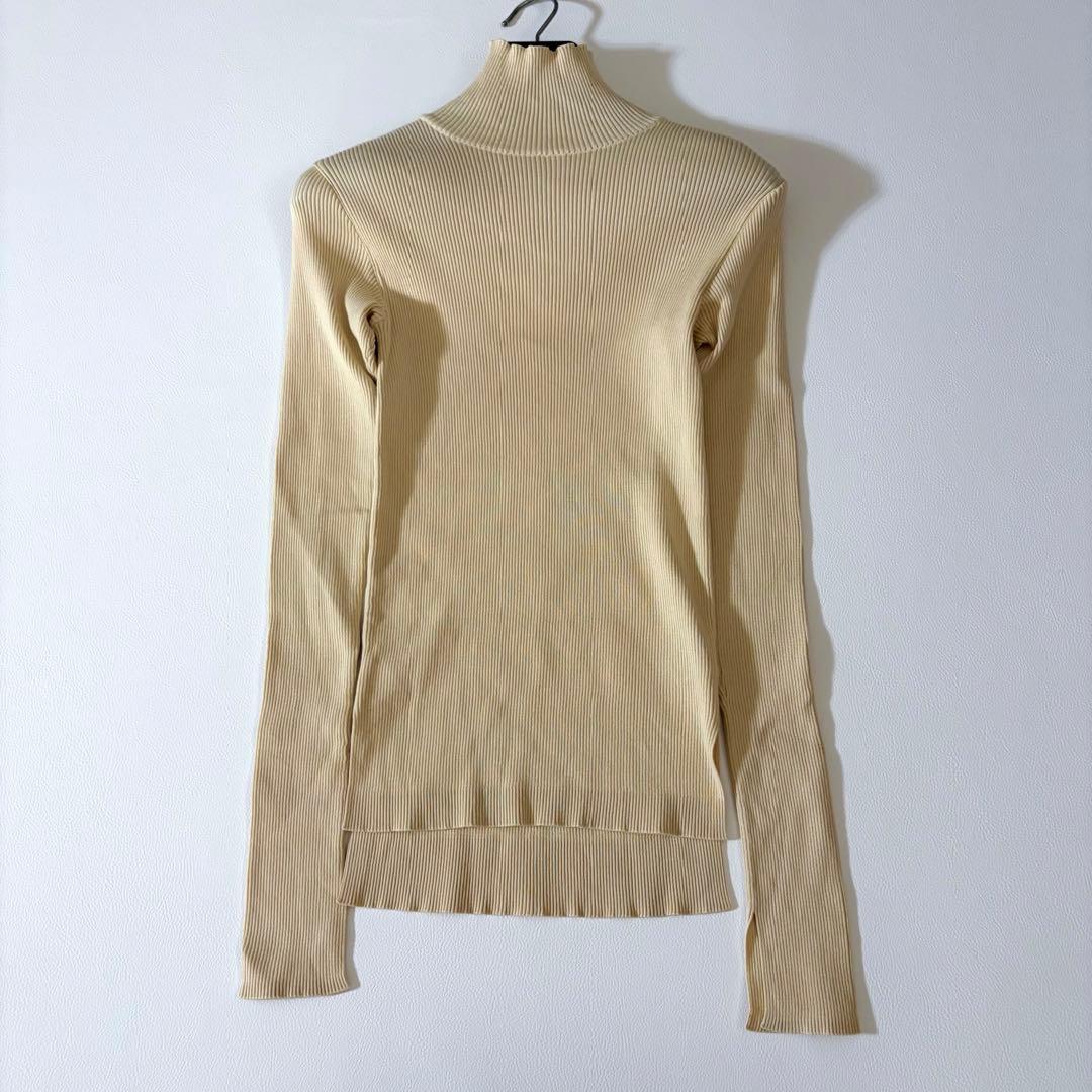 未使用級　オーラリー　ロンハーマン別注　ギザリブタートルネック　アイボリー