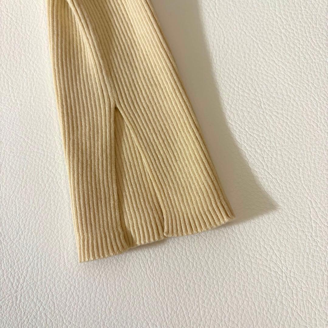 未使用級　オーラリー　ロンハーマン別注　ギザリブタートルネック　アイボリー