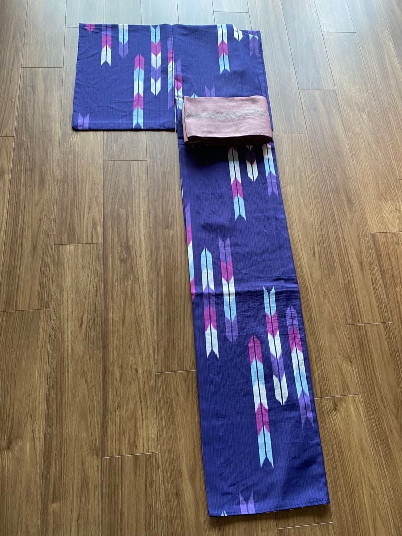 セオアルファ　浴衣　紫矢羽根　MIMATSU しゃら　ふりふ　大正ロマン　セオα