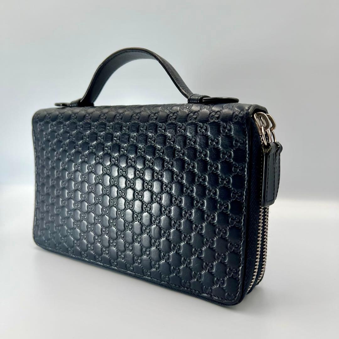 グッチ マイクログッチシマ トラベル ドキュメントケース 長財布 449246