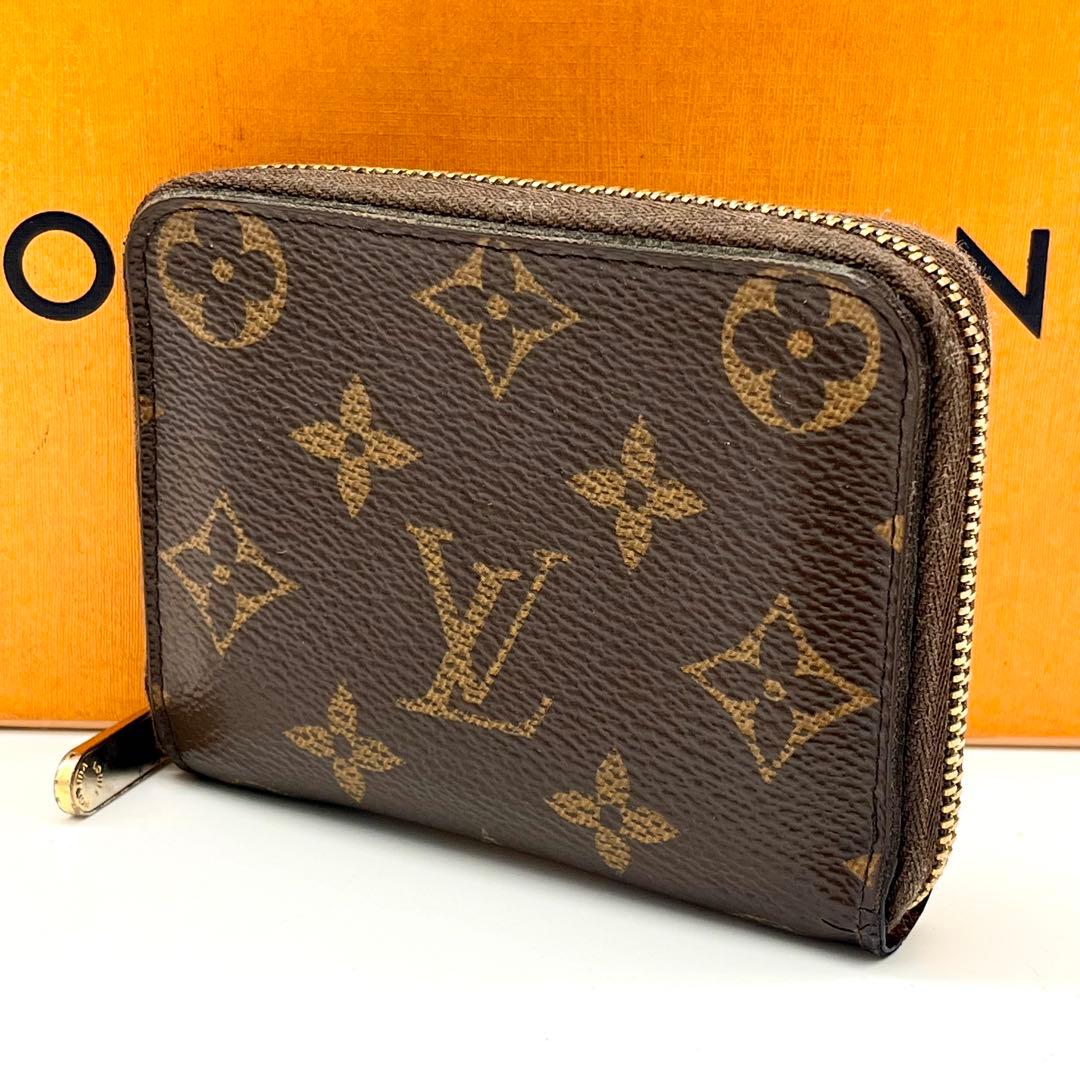 ルイヴィトン モノグラム ジッピーパース ケース 本物 正規品 茶色