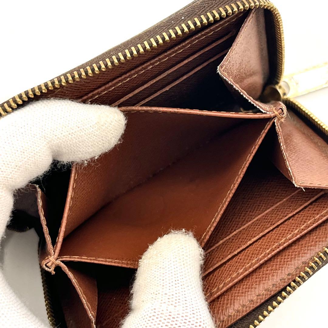 ルイヴィトン モノグラム ジッピーパース ケース 本物 正規品 茶色