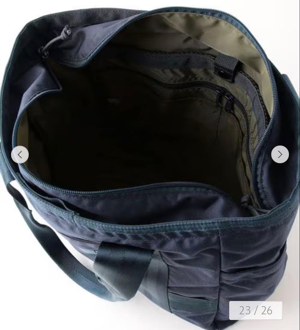 美品 BRIEFING グリーンレーベル別注トートバッグ ネイビー 青 バッグ