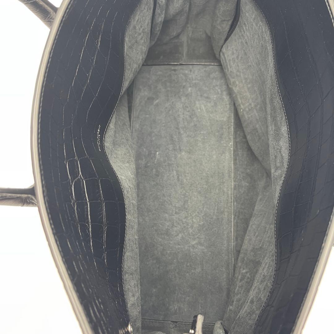 【新品未使用】SAINT LAURENT サックドジュール 型押しクロコ　ラージ