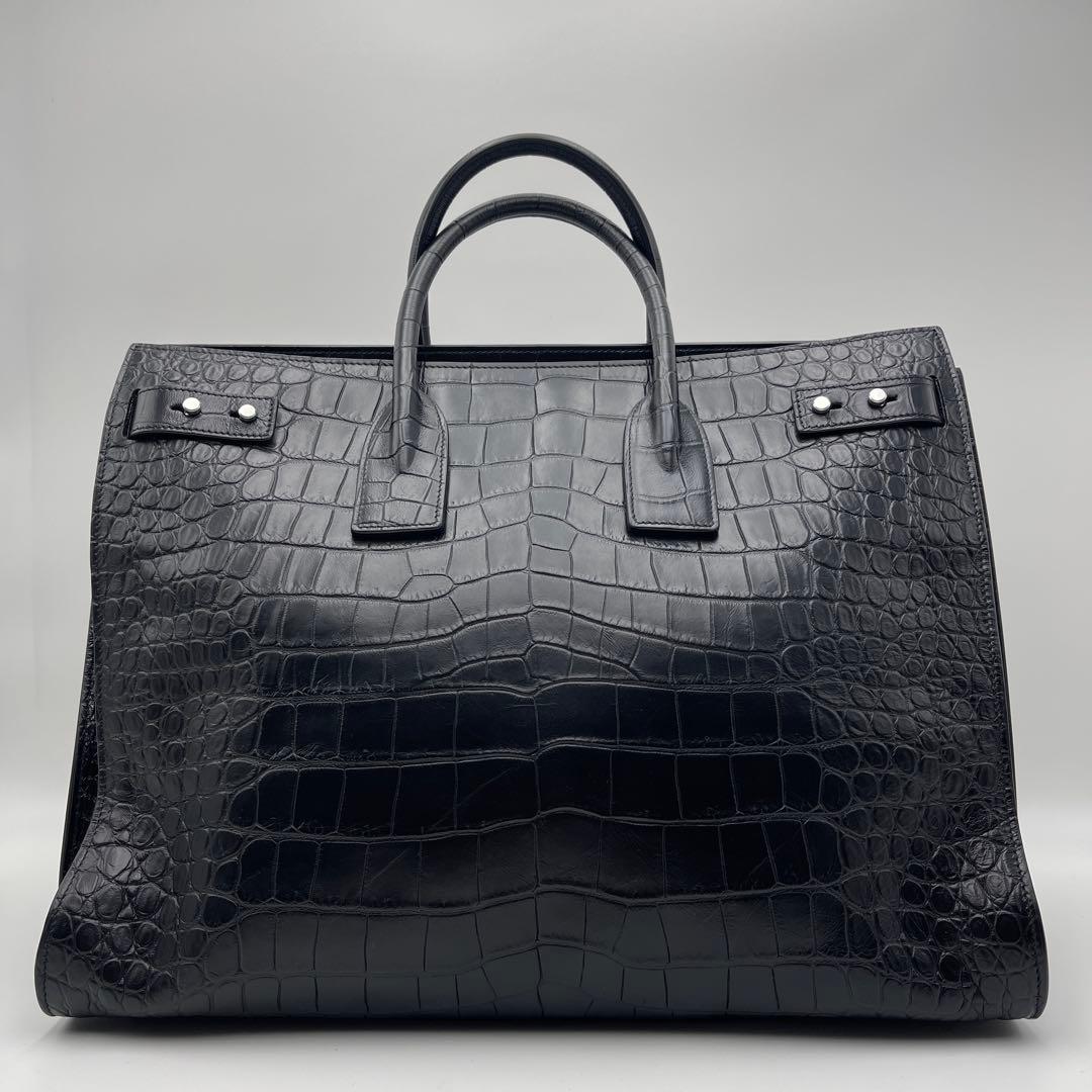【新品未使用】SAINT LAURENT サックドジュール 型押しクロコ　ラージ