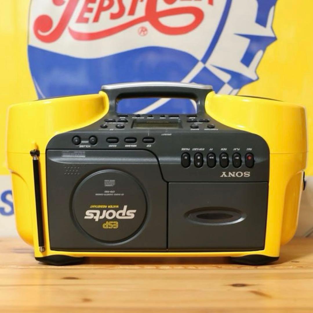 SONY SPORTS CDラジカセ アダプタ付
