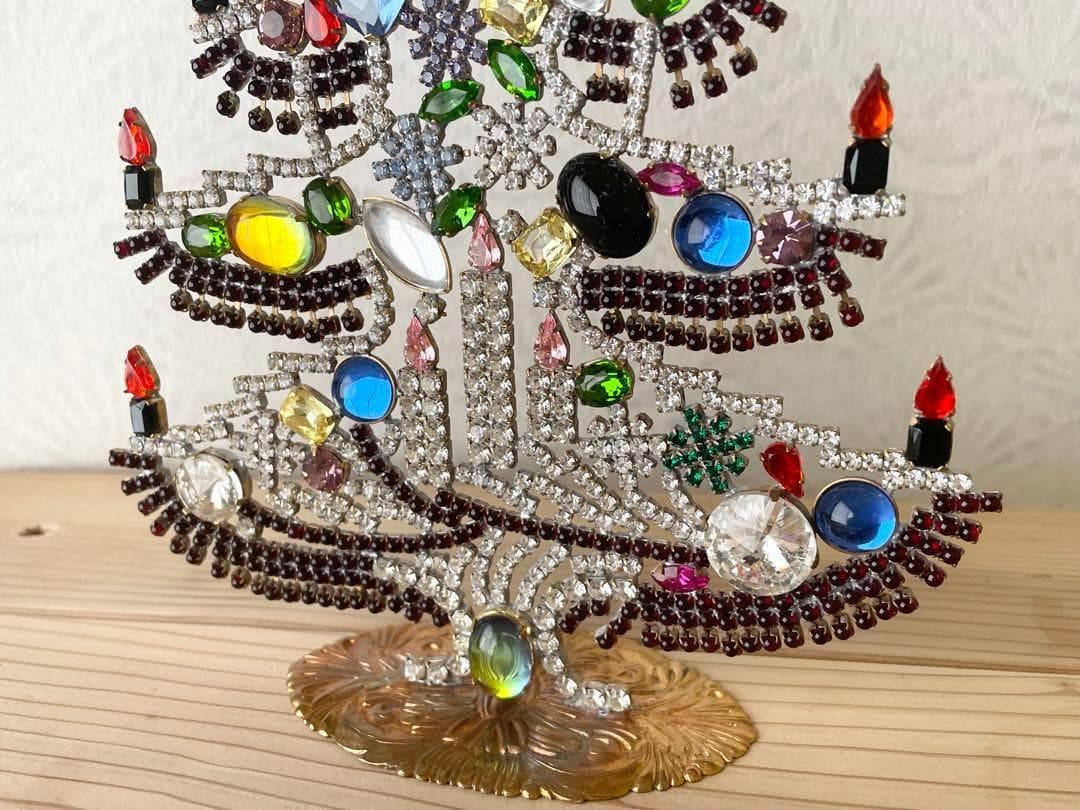 ビンテージ/チェコガラス/クリスマスツリー/TABOO/チェコツリー/グリーン