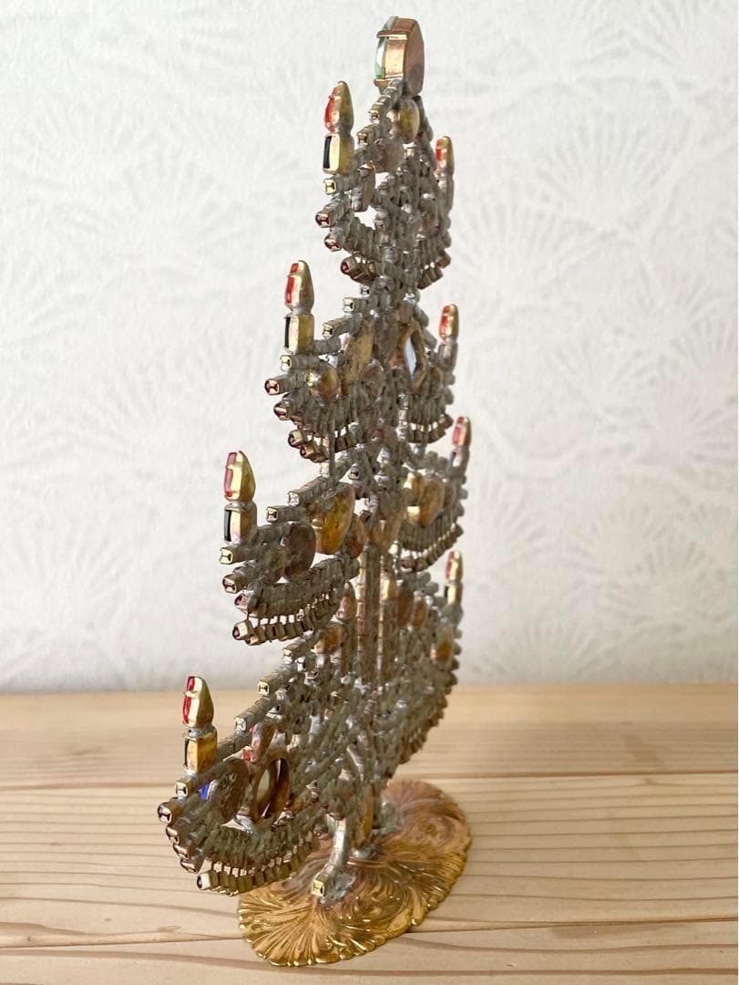 ビンテージ/チェコガラス/クリスマスツリー/TABOO/チェコツリー/グリーン