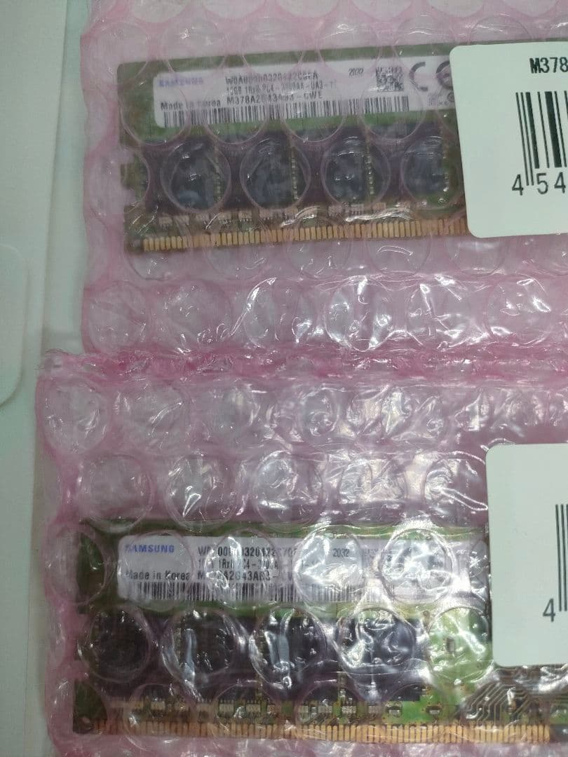 未使用バルク新品 SAMSUNG DDR4メモリ16GB x2枚 合計32GB①