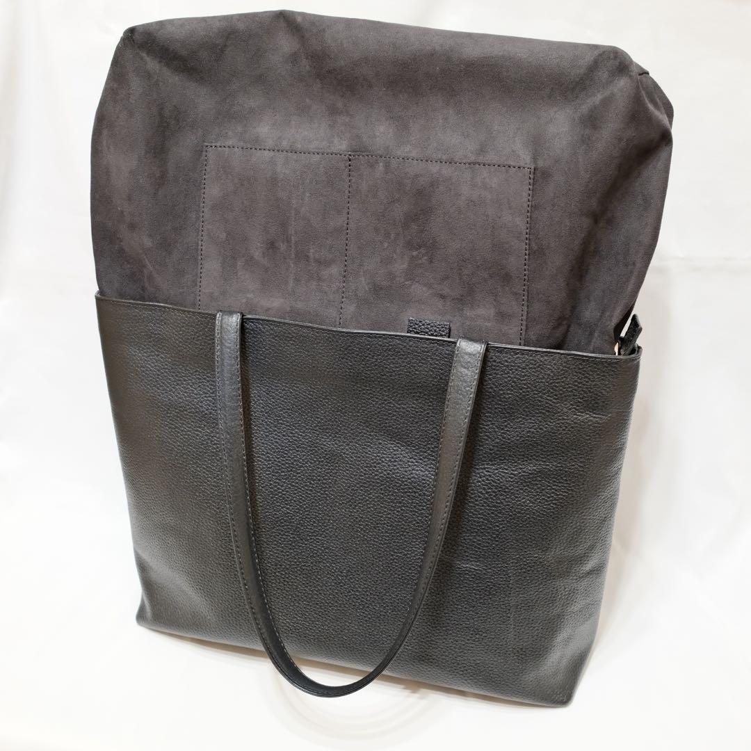 HushTug ハッシュタグ　レザートート　ブラック