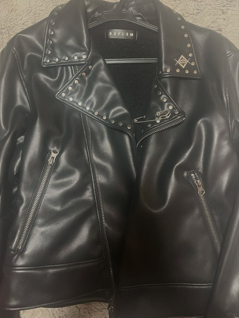 REFLEM ライダース ジャケット レザー ボア