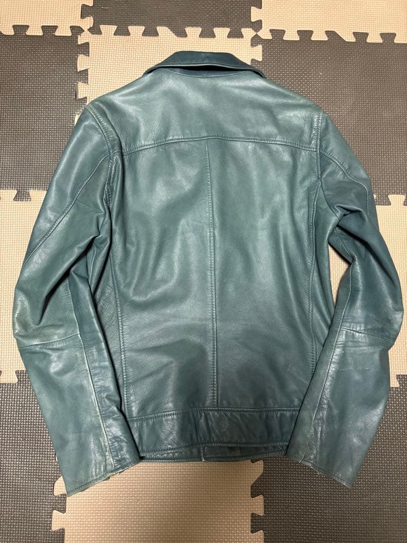 ships jet blue レザー ダブルライダースジャケット　S