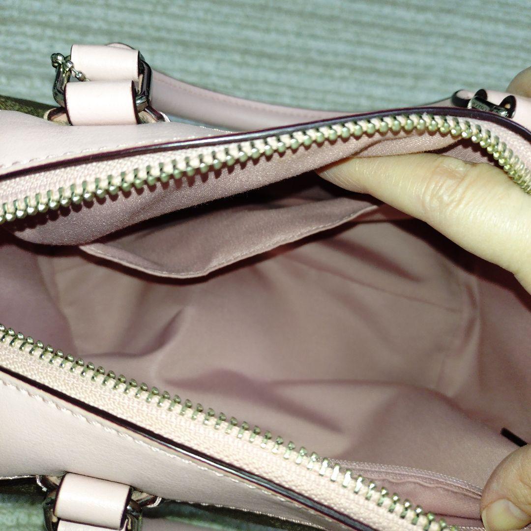 コーチ　COACH ミニボストンバッグ　ピンク　シグネチャー