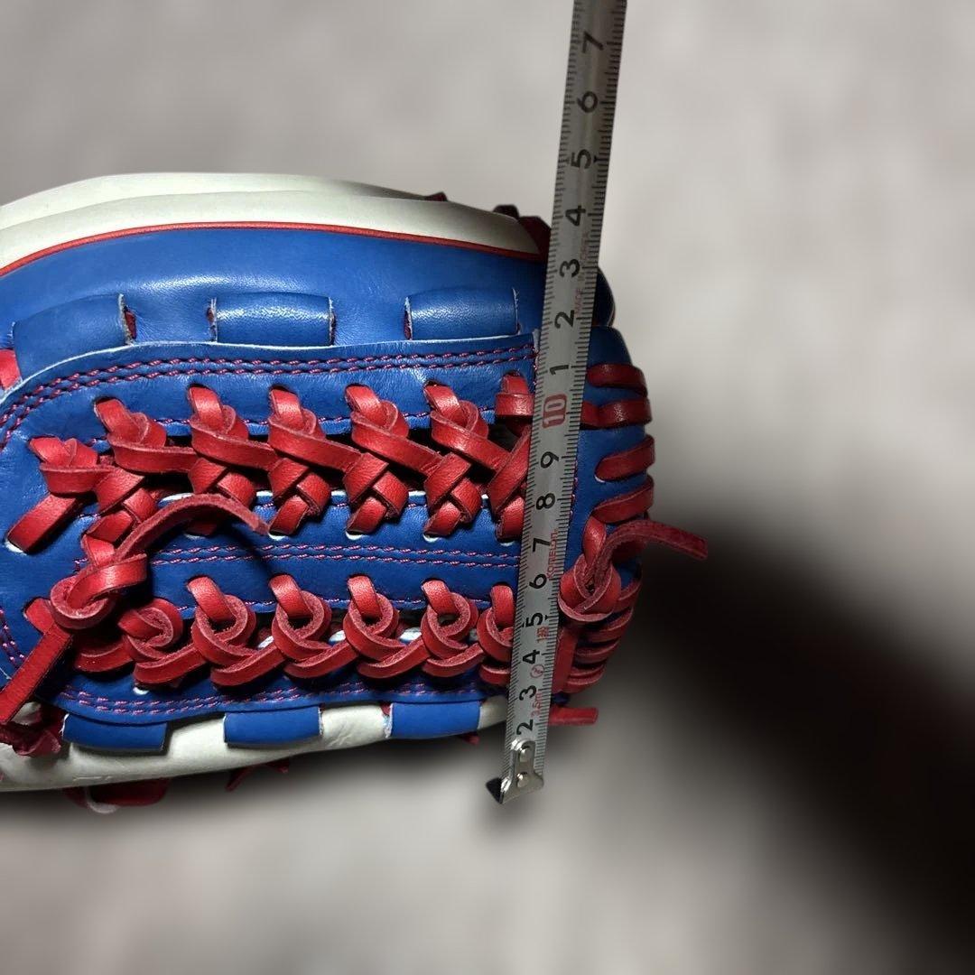 軟式野球オーダーグローブプロフェッショナル 野球グローブ 青白赤