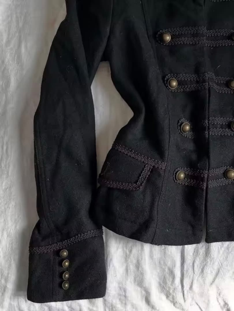 大人気　ミリタリー・ナポレオンジャケット 黒