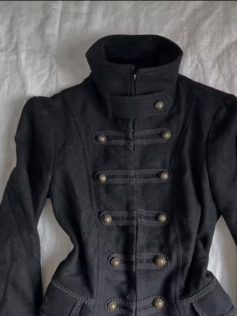 大人気　ミリタリー・ナポレオンジャケット 黒