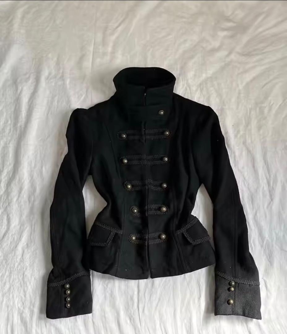 大人気　ミリタリー・ナポレオンジャケット 黒