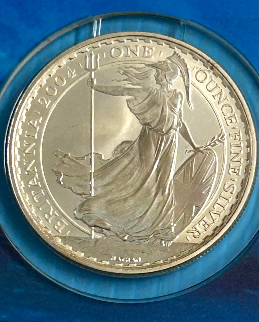 【希少】 2004年 ブリタニア 銀貨イギリスロイヤルミント専用ホルダー入り