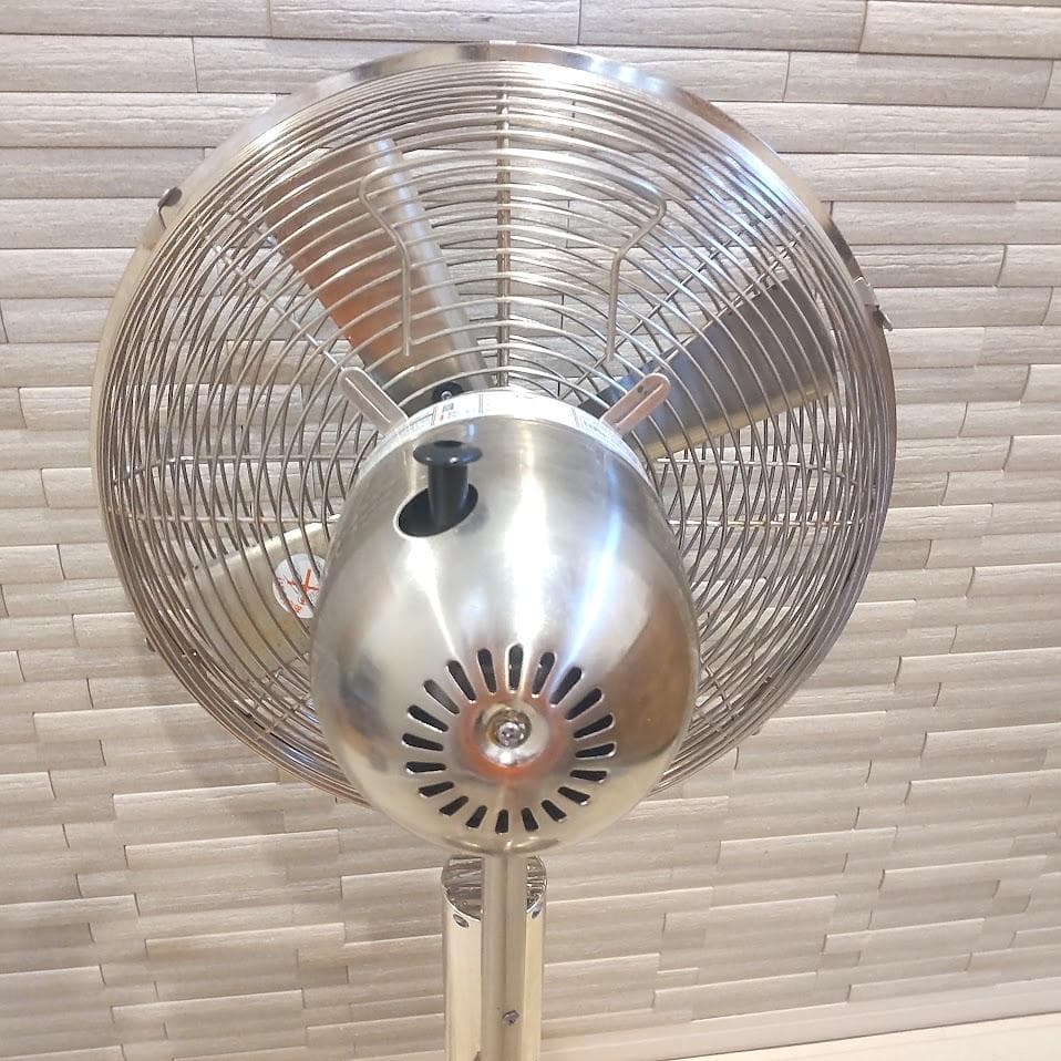 阪和 アンティーク風 シルバー調仕上げ　メタルリビングファン 扇風機