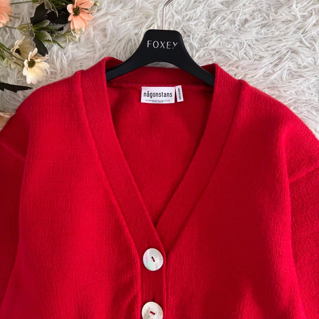 nagonstans ボリューム スリーブ ショート カーディガン