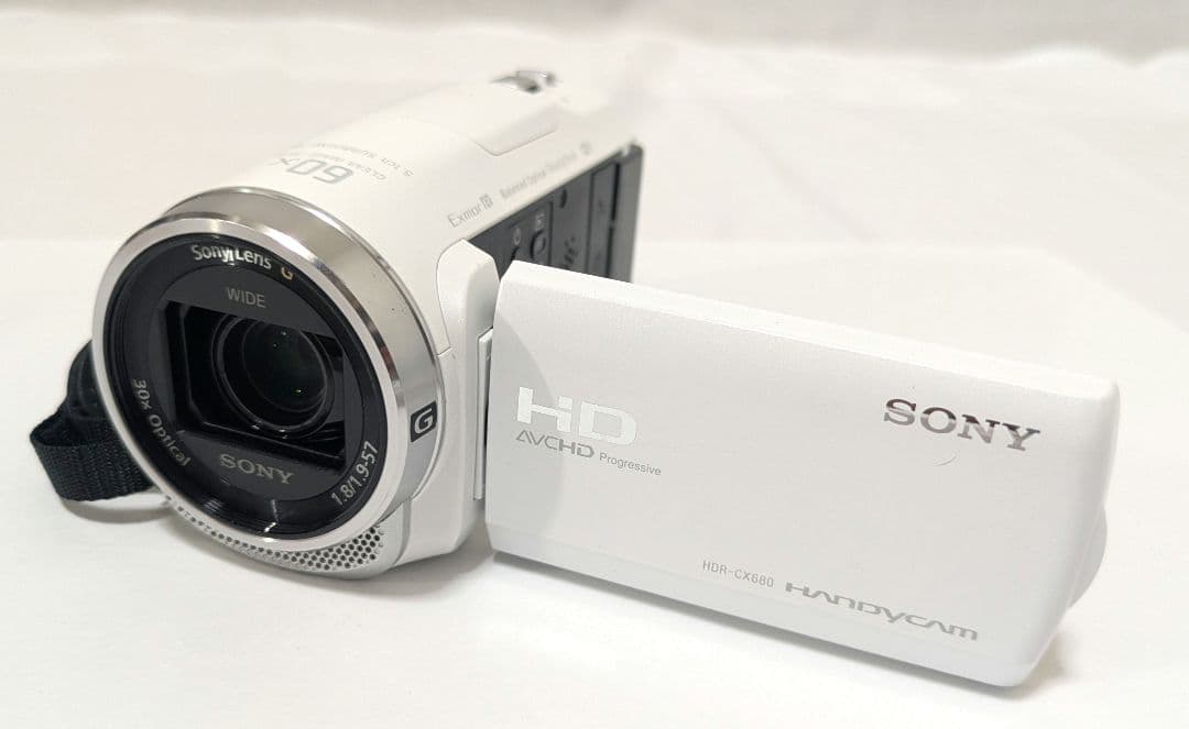 SONY HDR-CX680 ホワイト + 純正バッテリー + SDカード