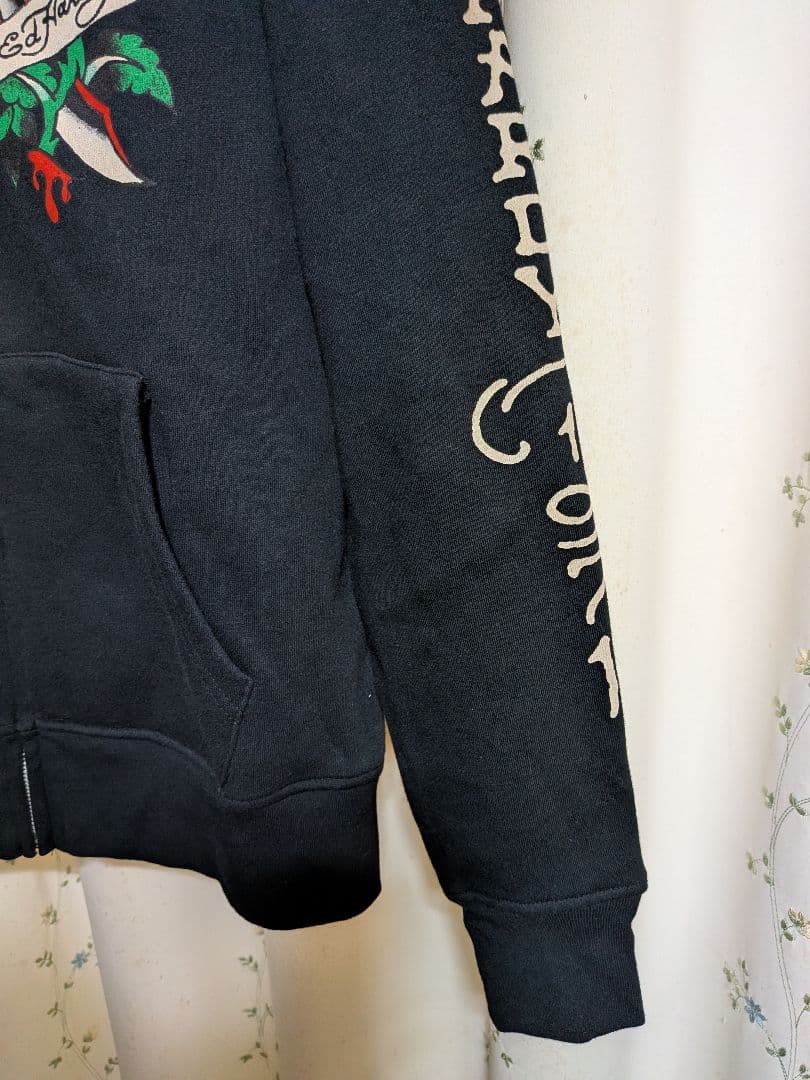 中*様 EdHardyエドハーディー　ジップアップパーカーМ　Y2K