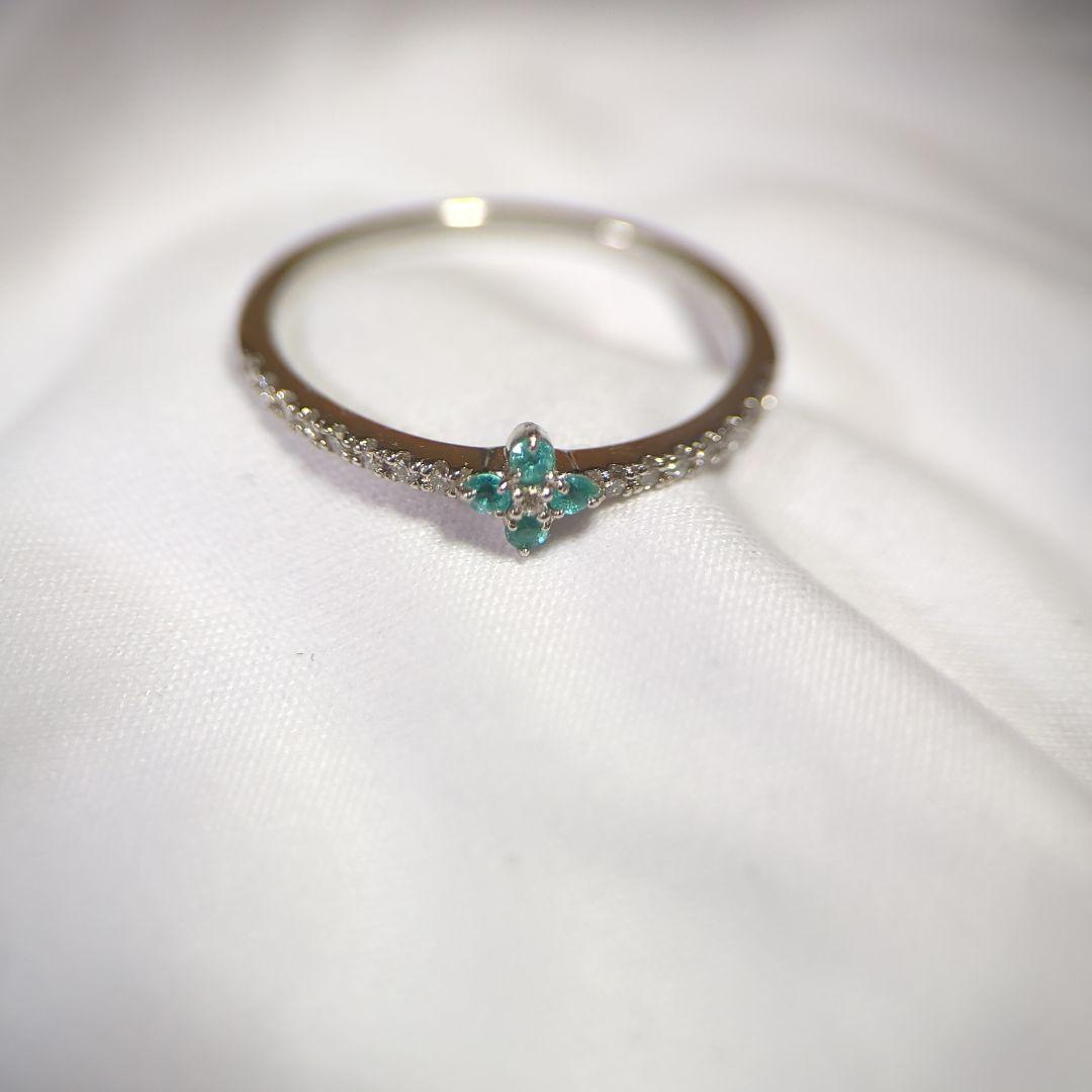 ミ*ス様 パライバトルマリン✰プラチナリング　14.5号