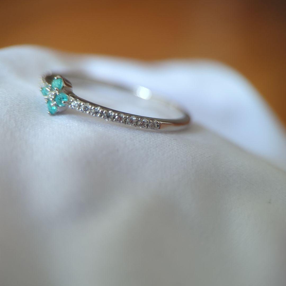 ミ*ス様 パライバトルマリン✰プラチナリング　14.5号