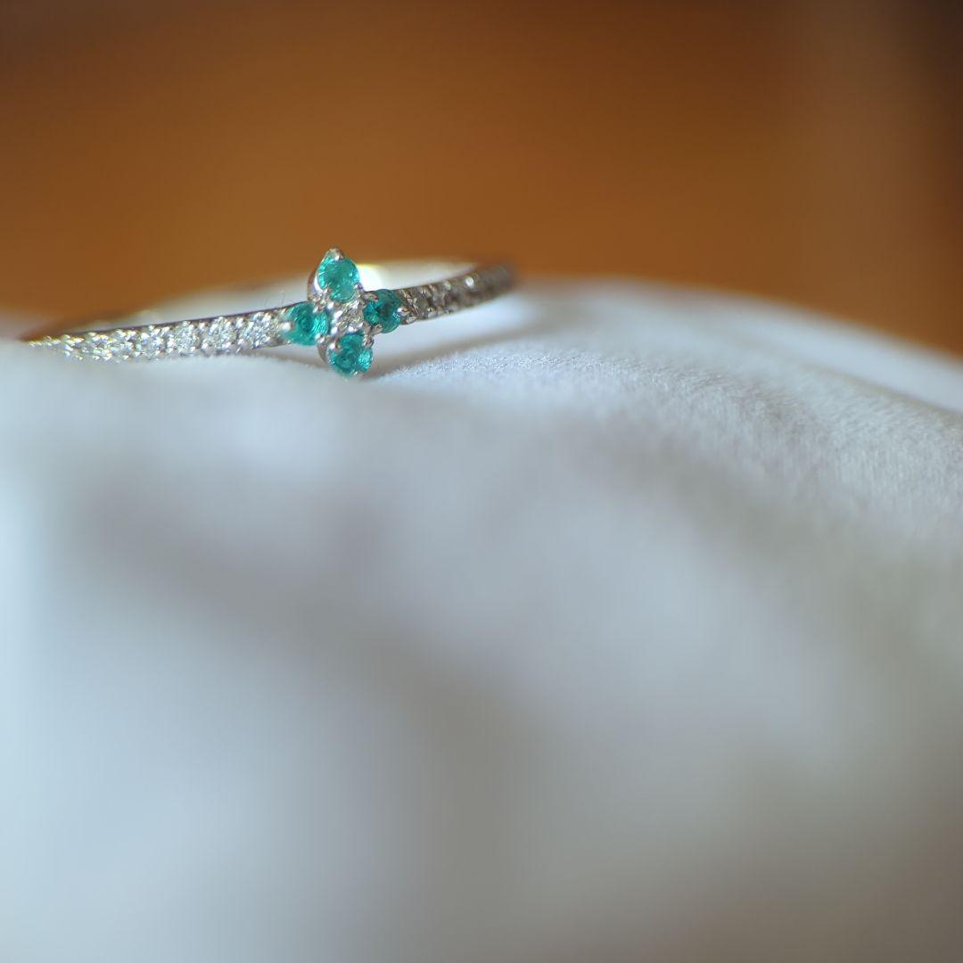 ミ*ス様 パライバトルマリン✰プラチナリング　14.5号