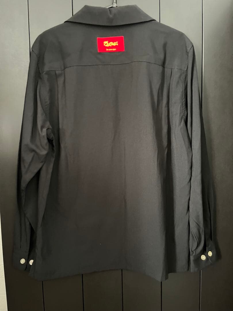 新品 CREAM SODA クリームソーダ レーヨン 長袖シャツ M 黒