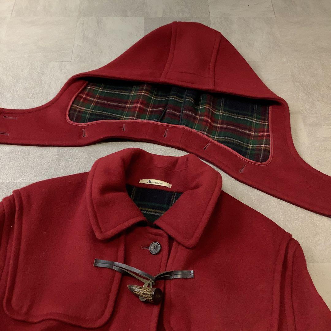 Aquascutum ウール ダッフル コート レッド