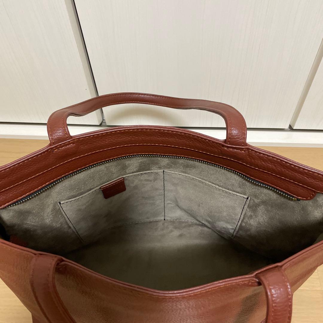 Hushtugレザートート　ブラウン