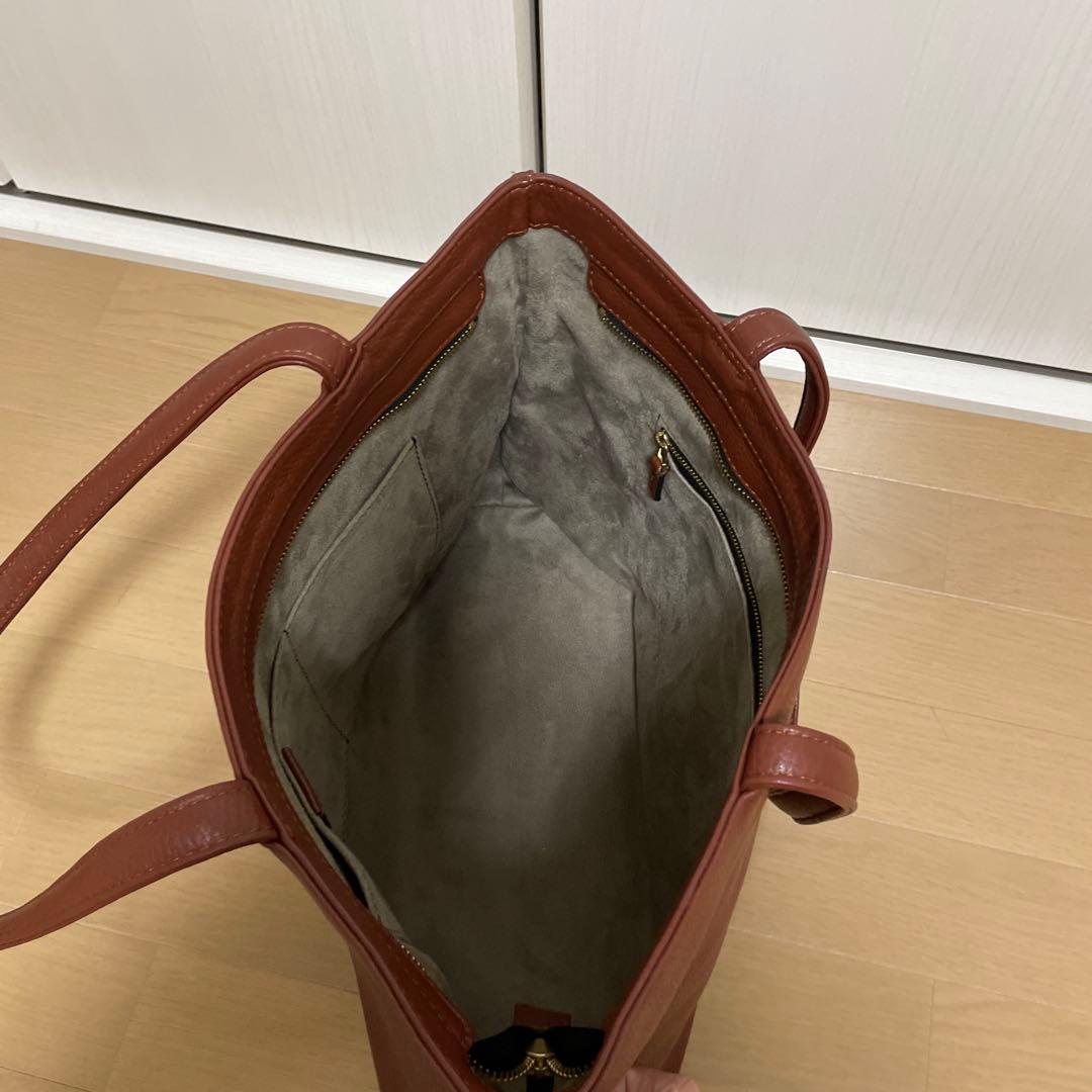 Hushtugレザートート　ブラウン