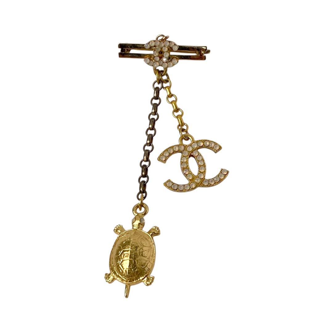 シャネルCHANEL ココマーク 亀 タートル ブローチ 01A