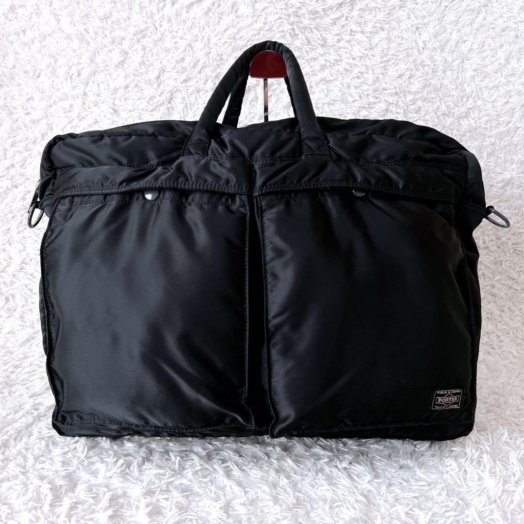 美品✨porter タンカー　2way 2層　ビジネスバッグ　ブラック